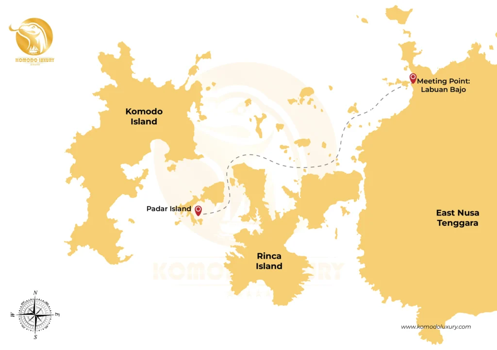 Labuan Bajo to Padar Island MAP | Komodo Luxury