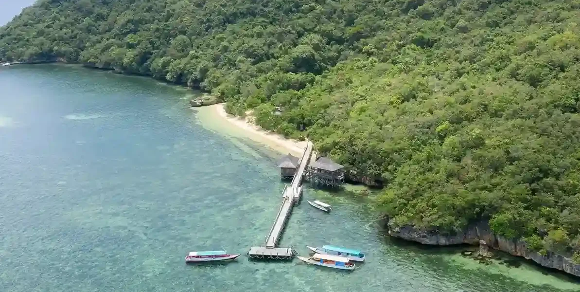 Drone view of Labuan Bajo