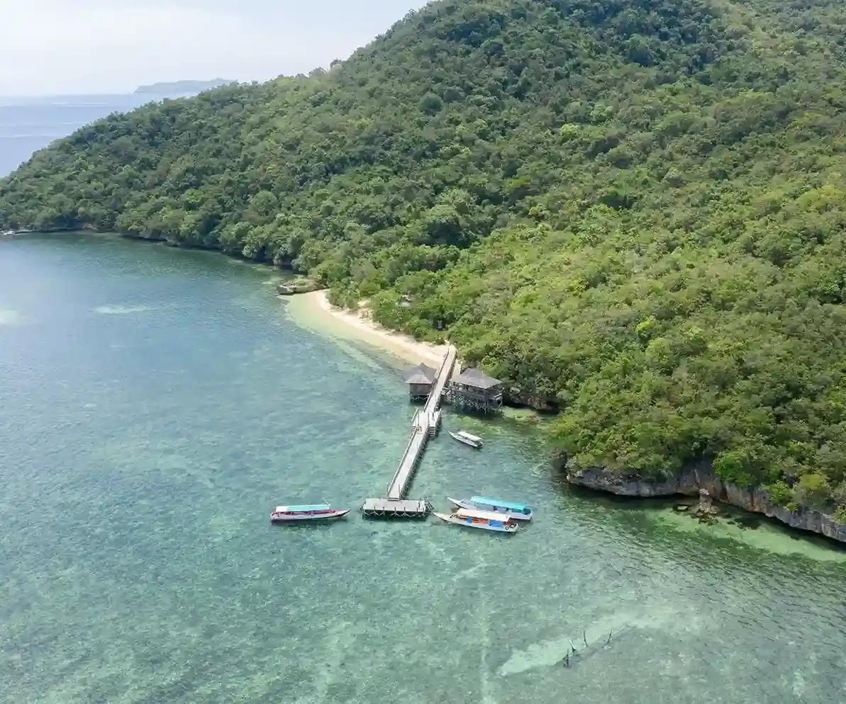 Drone view of Labuan Bajo