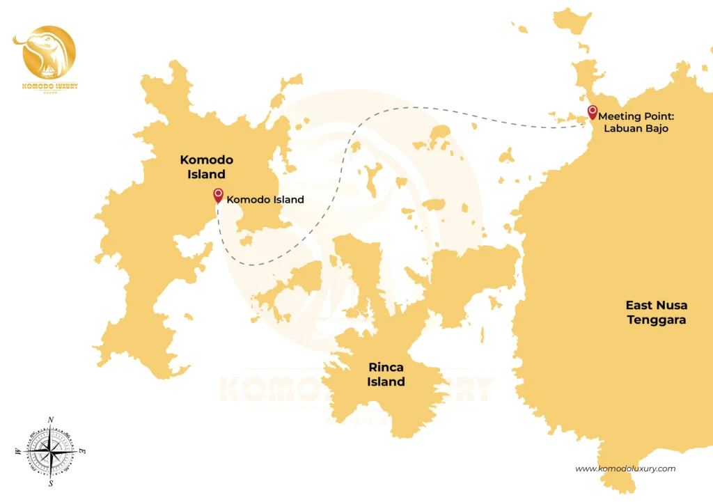 Labuan Bajo to Komodo Island MAP | Komodo Luxury