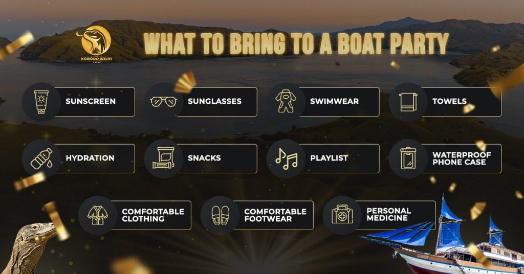 What to Bring to Boat Party - Komodo Luxury Infographics