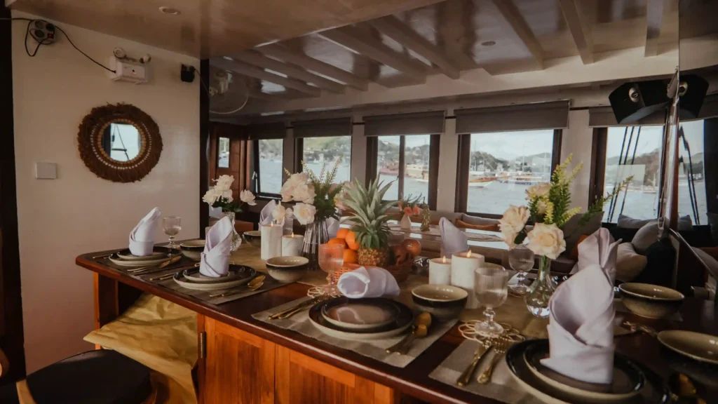 Indoor Dining Area in Sukha Sail - KomodoLuxury