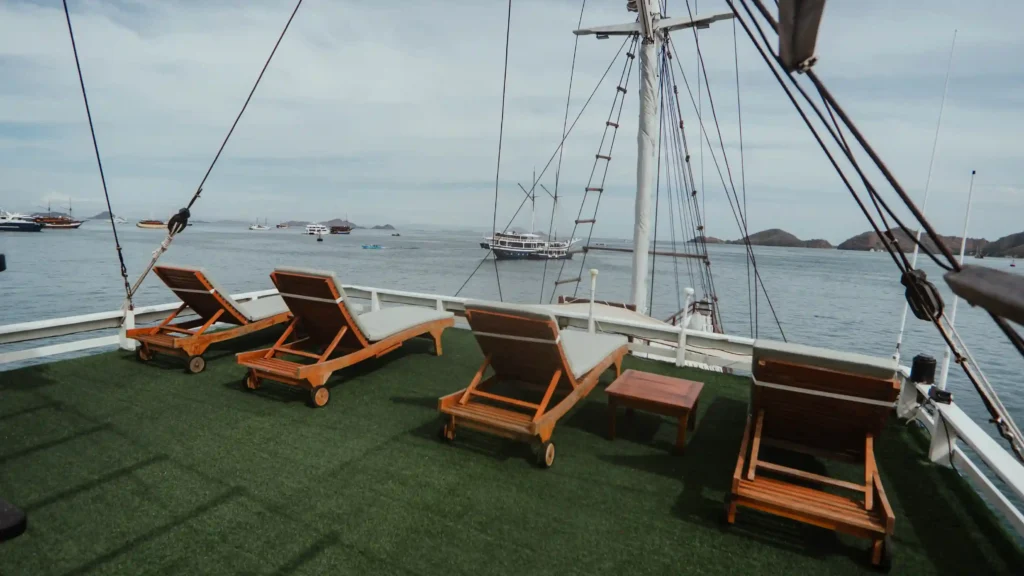 Sun Deck in Sukha Sail Yacht Cruise Phinisi by Komodo Luxury