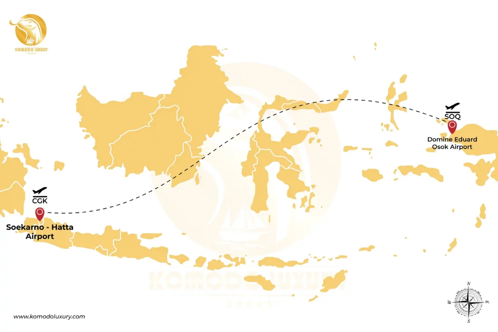 Jakarta to Sorong MAP - KomodoLuxury