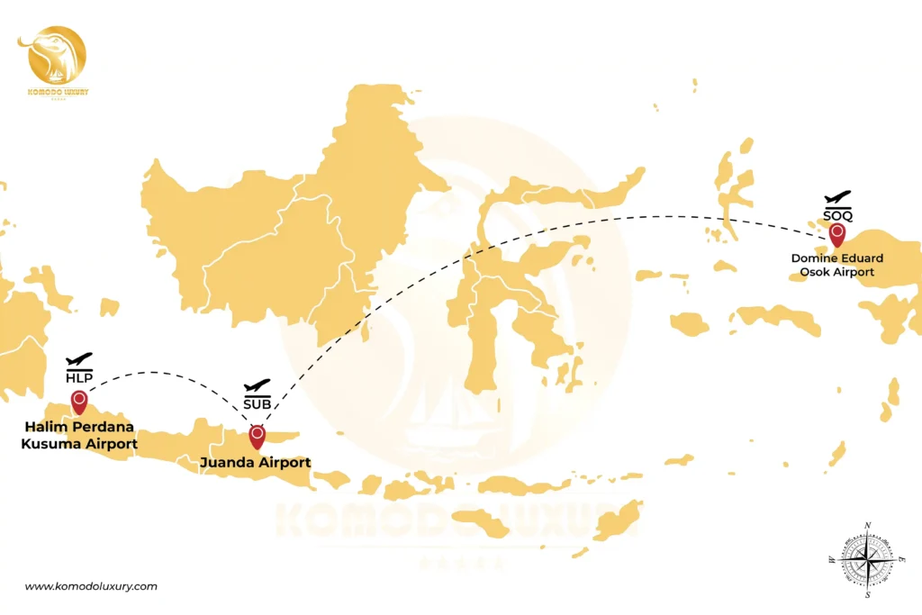 Jakarta - Surabaya - Sorong MAP - KomodoLuxury