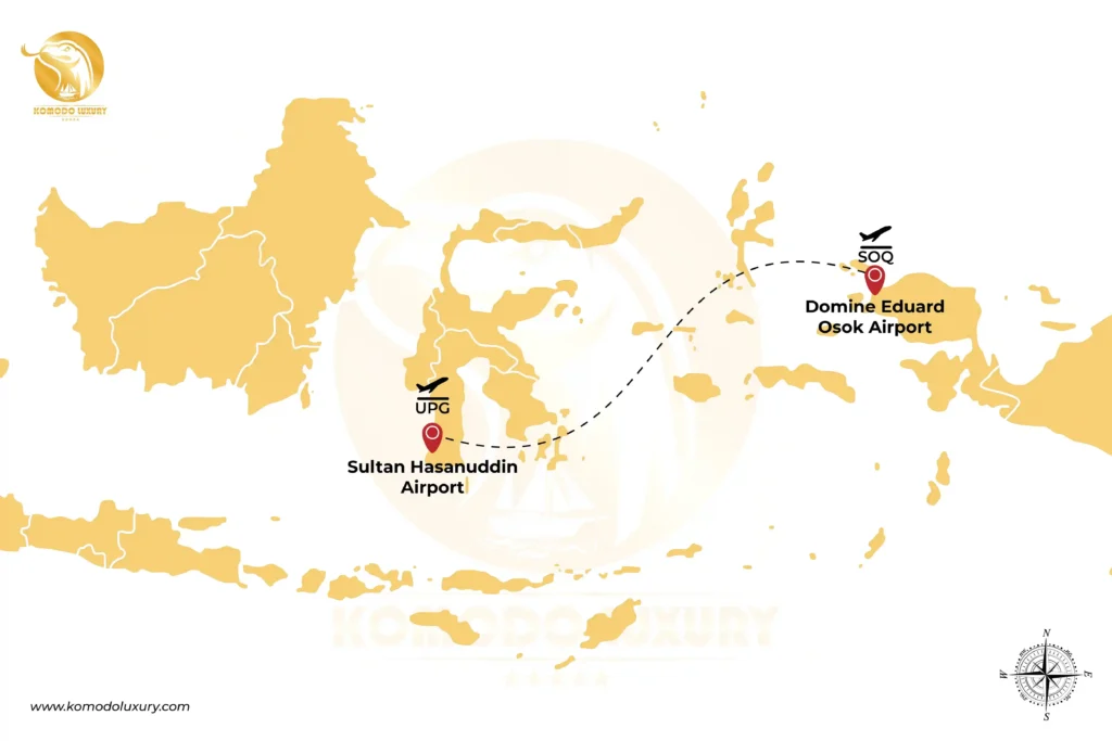 Makassar to Sorong MAP - Komodo Luxury