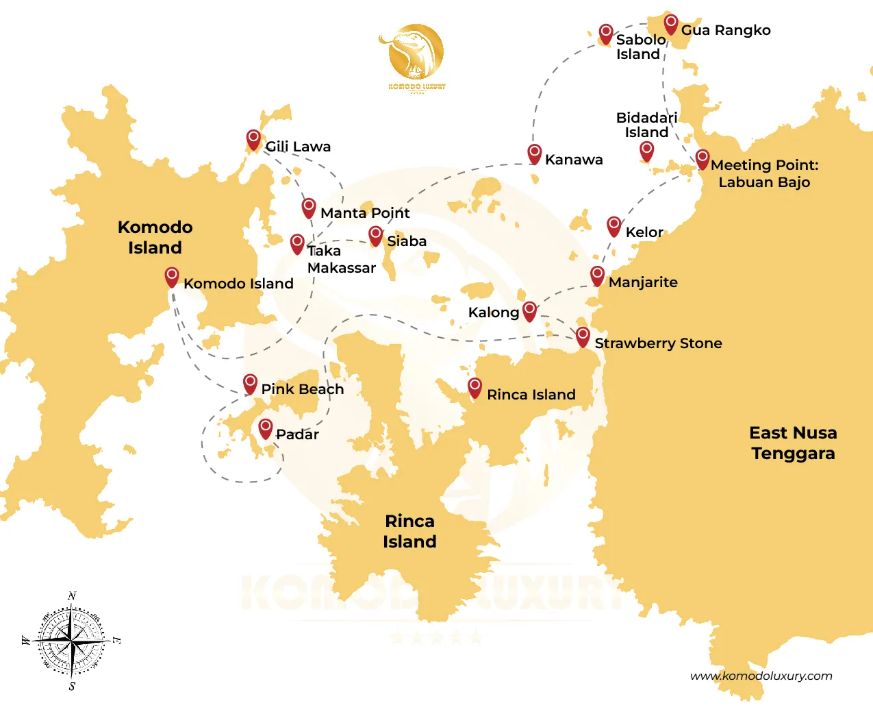 4D3N Maps Itinerary Komodo Island