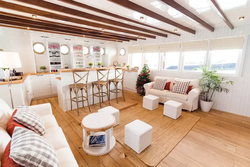 Indoor Lounge Area in Mischief - Komodo Luxury