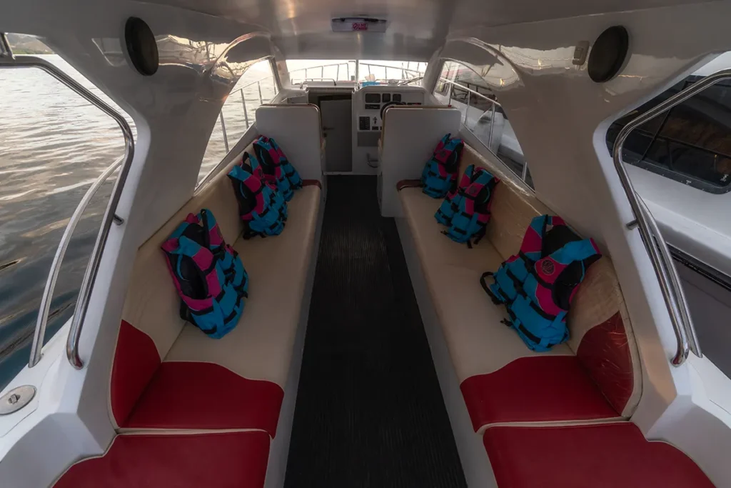 Sunset Speedboat Interior 1 - Komodo Luxury