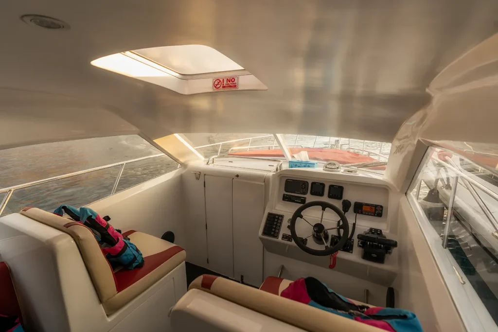 Sunset Speedboat Interior 3 - Komodo Luxury