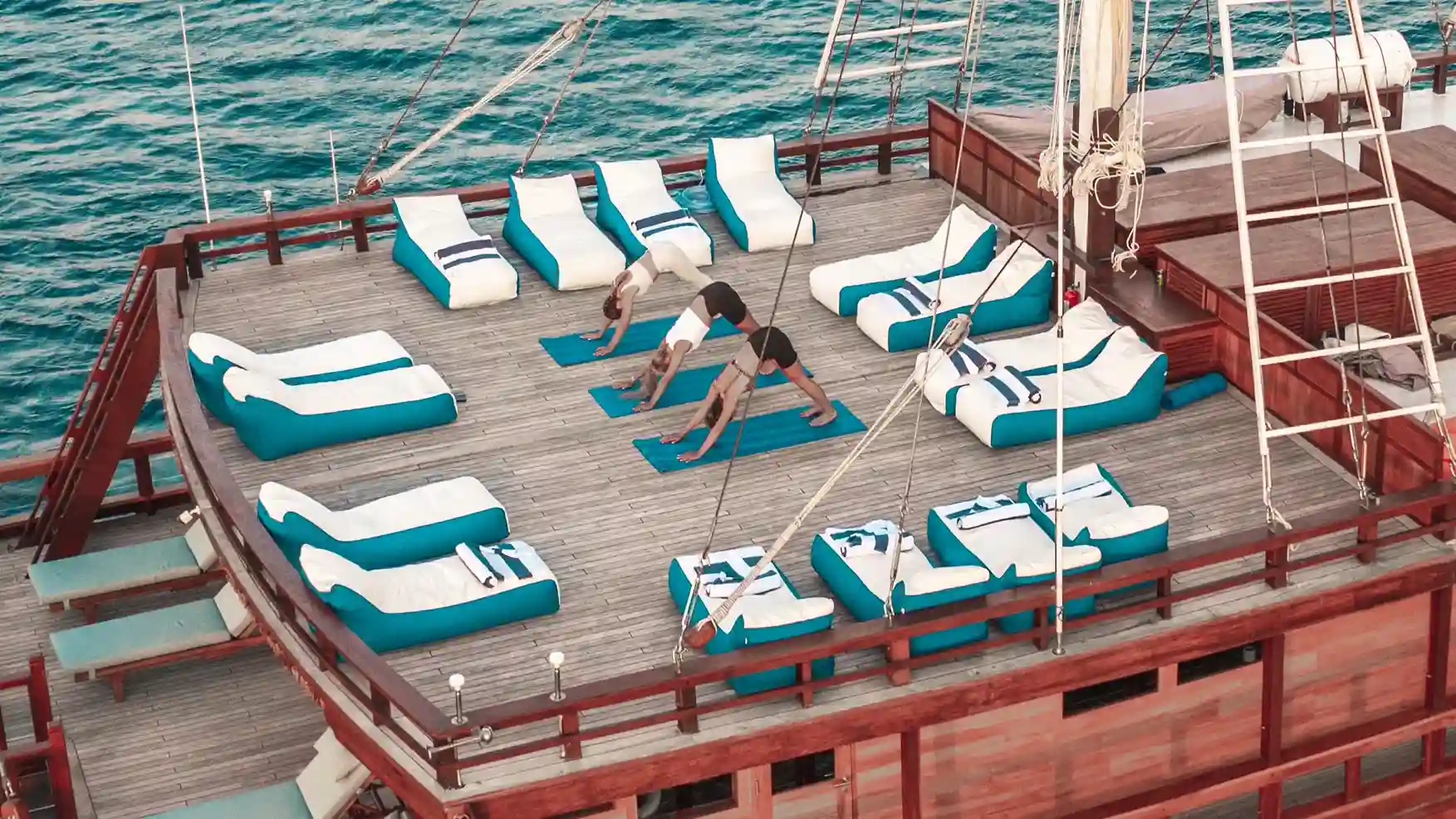 Yoga on Boat with Komodo Luxury in Komodo Island