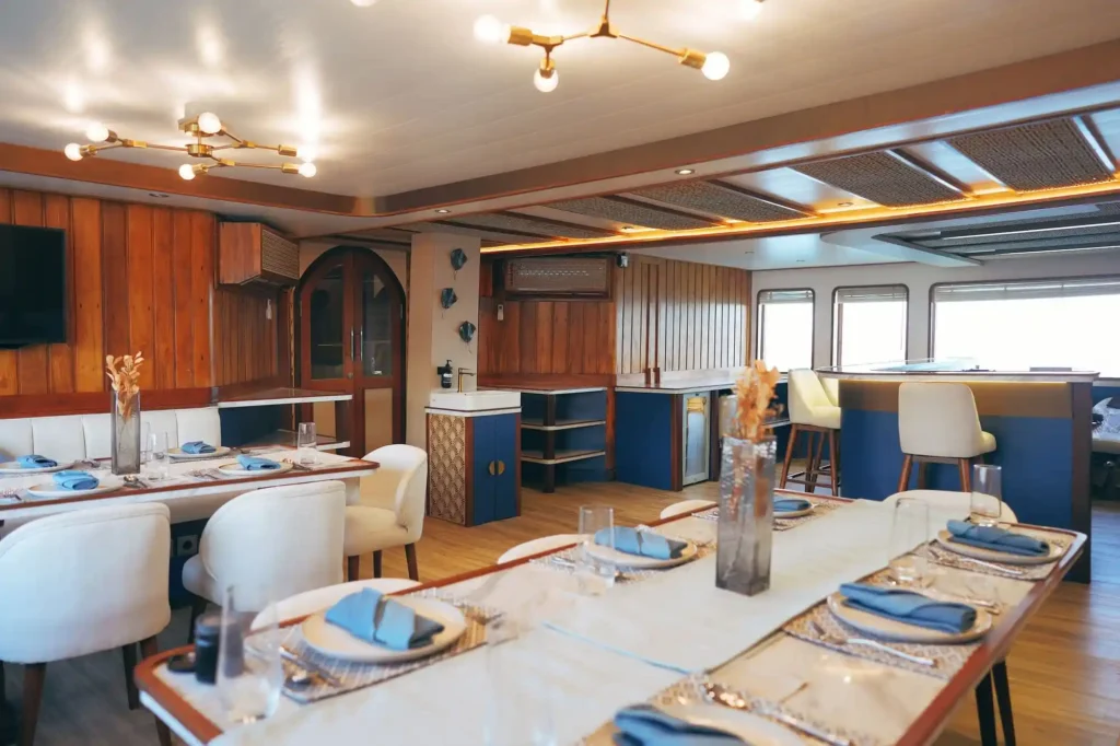 Indoor Dining Area in Nayara - Komodo Luxury