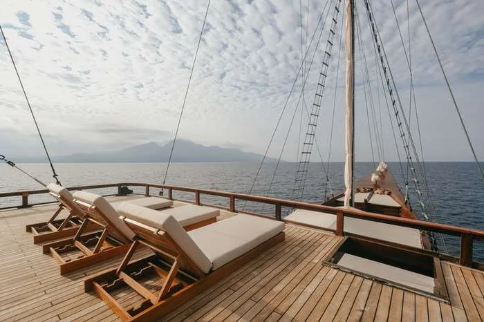 Roof Deck in Celistia Yacht Cruise - Komodo Luxury