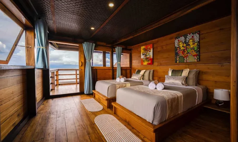 Sea View Balcony Cabin on Neptune One Cruise Voyage Phinisi | Raja Ampat | Komodo Luxury