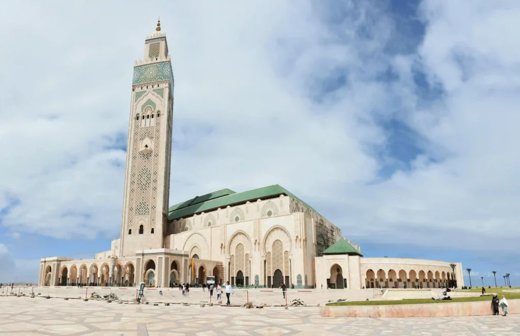 Famous Hassan II Mosque in Morocco (source: pexels)