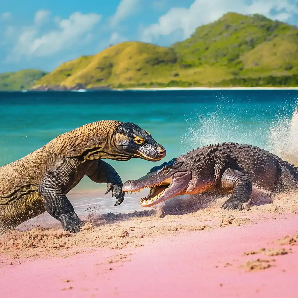 Komodo dragon vs Alligator | Illustration | Komodo Luxury